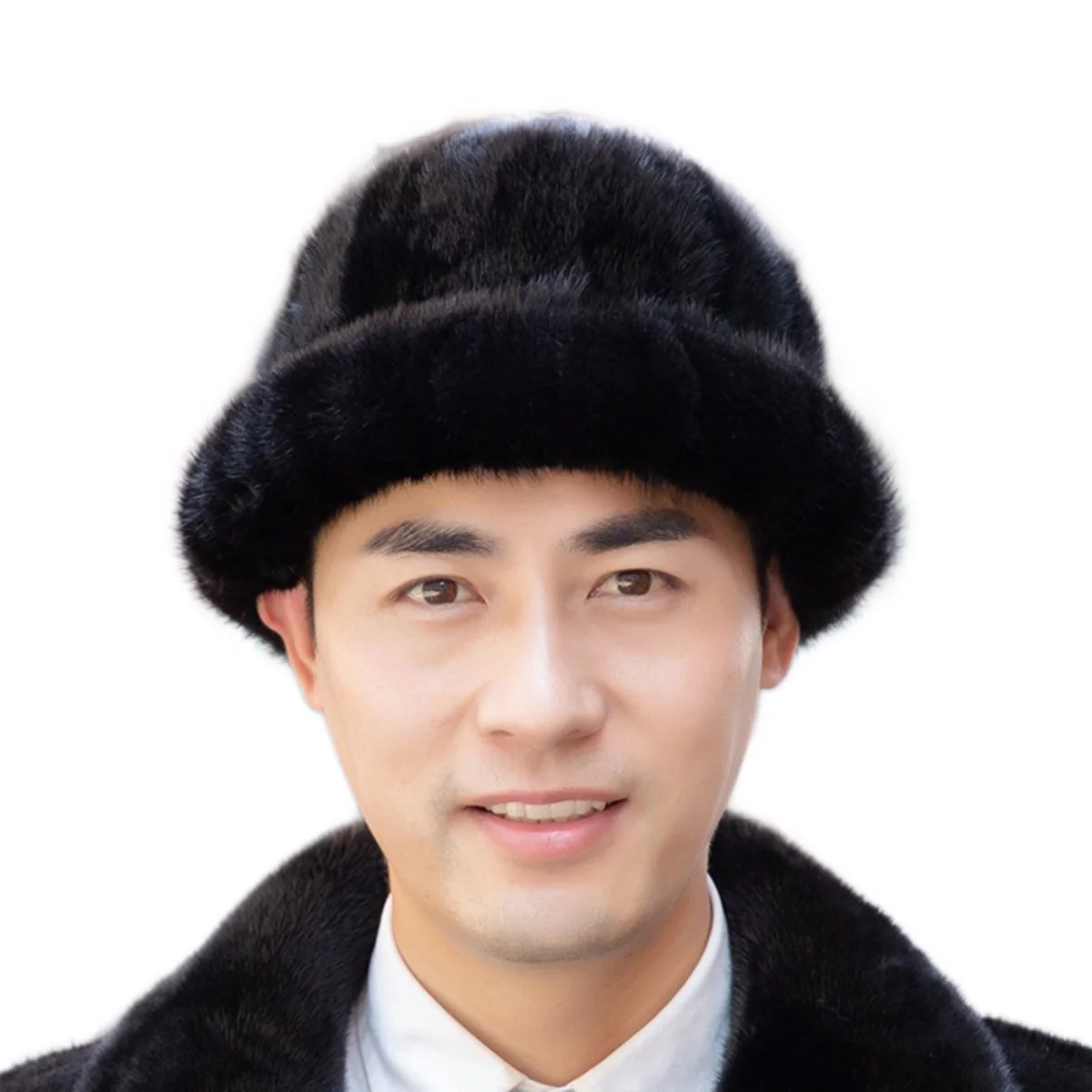 Men's Real Mink Fur Top Hat Winter Warm Cap Travel Ski Hunting Hat Black Brown AliExpress