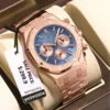 POEDAGAR Classic Men's Watches Trend Fashion Original Quartz Watch for Man Waterproof Fine Steel Chronograph Wristwatch Date 1