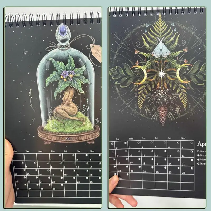 Dark Forest Lunar Calendar Contains 12 Dark Forest Scenes llustrations Drawn Throughout The Year Christmas Decoraitons