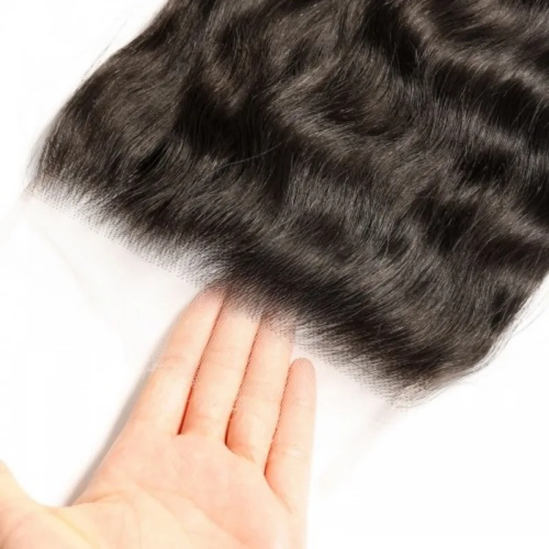 4x4 5x5 Body Wave Human Hair Lace Closure Brazilian Virgin Hair 150% Density Transparent Swiss Lace Full End Natural Color