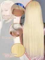 Pas cher 40 42 pouces 613 blond droit perruques de cheveux humains 13x4 13x6 HD dentelle frontale perruques Remy miel blond os droite dentelle avant perruque 4