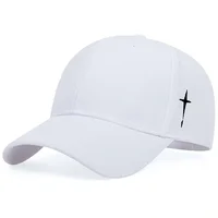 Unisex Simple Cross Embroidery Baseball Caps Spring and Autumn Outdoor Adjustable Casual Hats Sunscreen Hat - Image 3