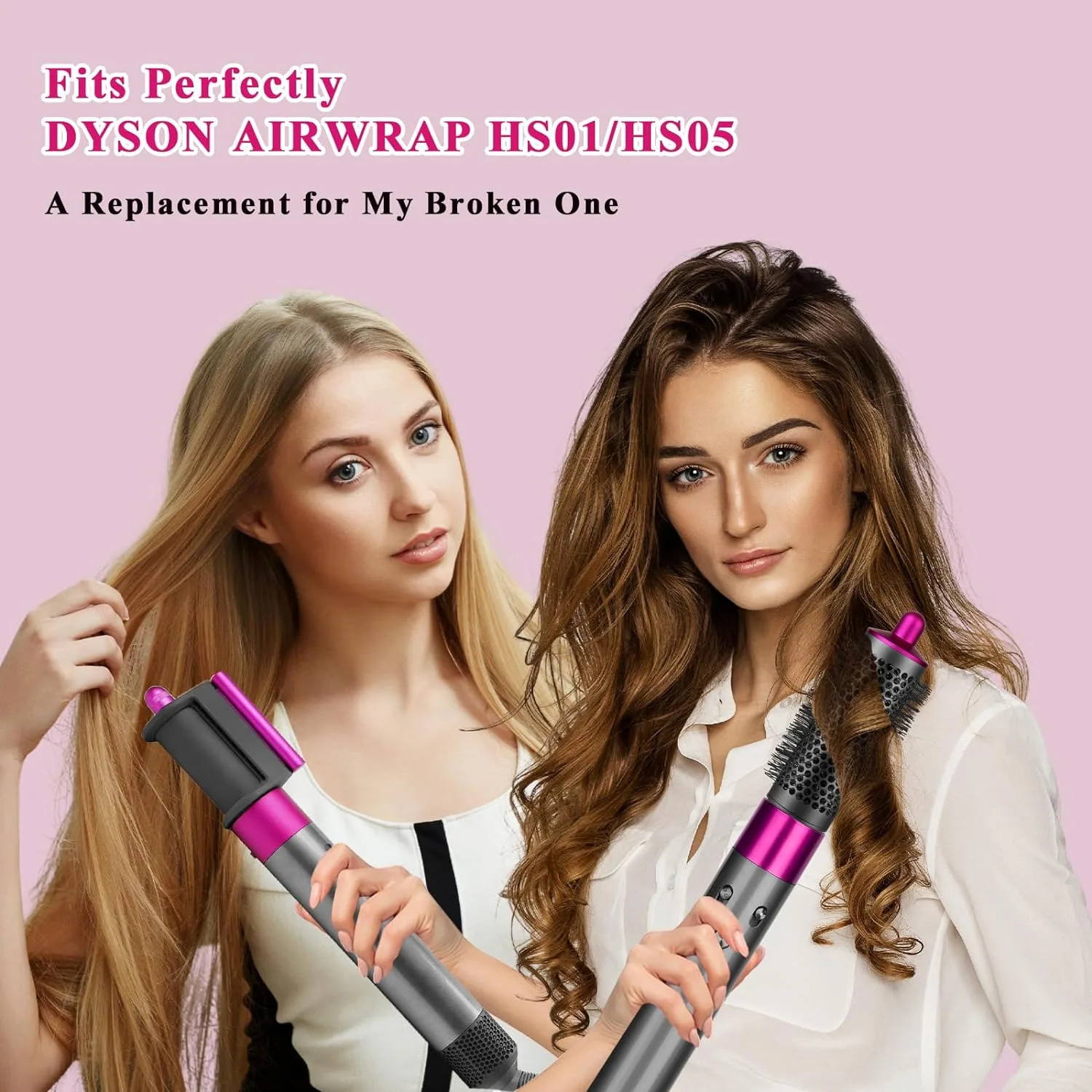 Secador alisador de boquilla antivuelo y cepillo voluminizador