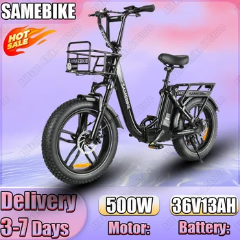 Ebike 500W potente Motor13AH batteria bici elettrica adulto neve montagna 20 pollici pieghevole grasso pneumatico per uomo donna bicicletta elettrica