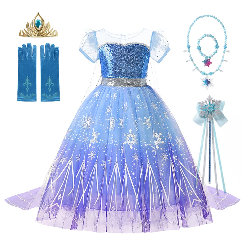 thumbnail image 1 of Disfraz de princesa Cenicienta Rapunzel para niñas, disfraz de Bella, Blancanieves, Aurora, Elsa, fiesta de cumpleaños y Halloween, 1 of 5