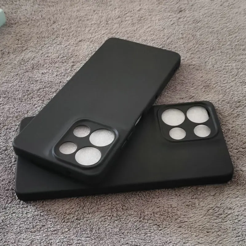 Frosted Black Silicone TPU Phone Case - Soft Shell Protective Cover