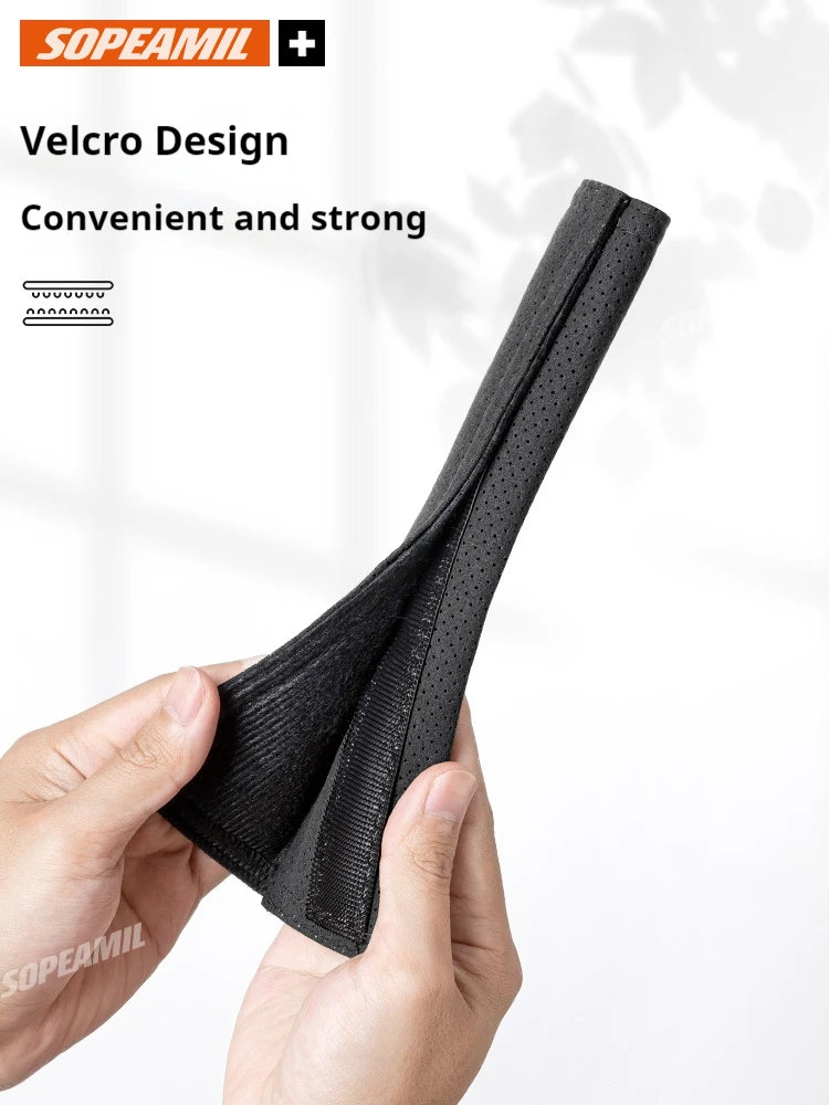 Car Safety Belt Cover Suede Seat Belts Shoulder Protector Pad For Volkswagen New R Tiguan Passat Arteon CC Touareg Golf GTI Polo