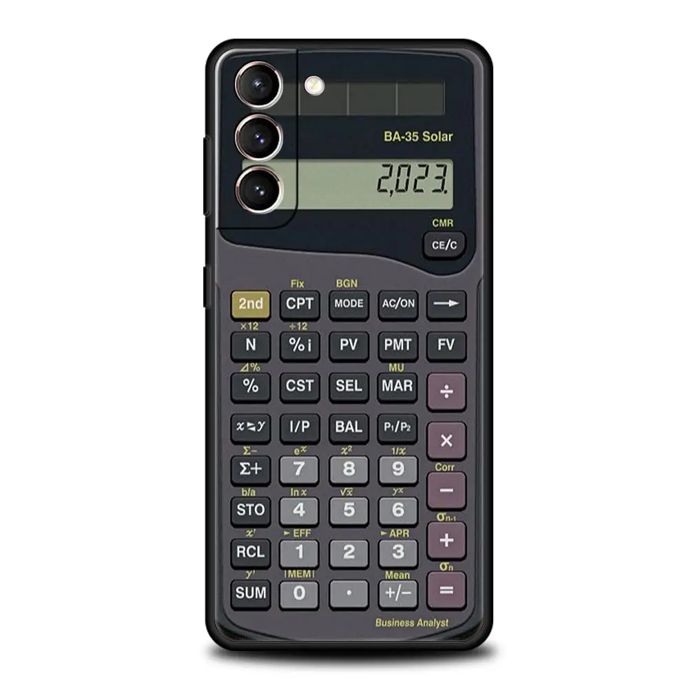 Vintage Calculator Design Soft TPU Phone Case Cover