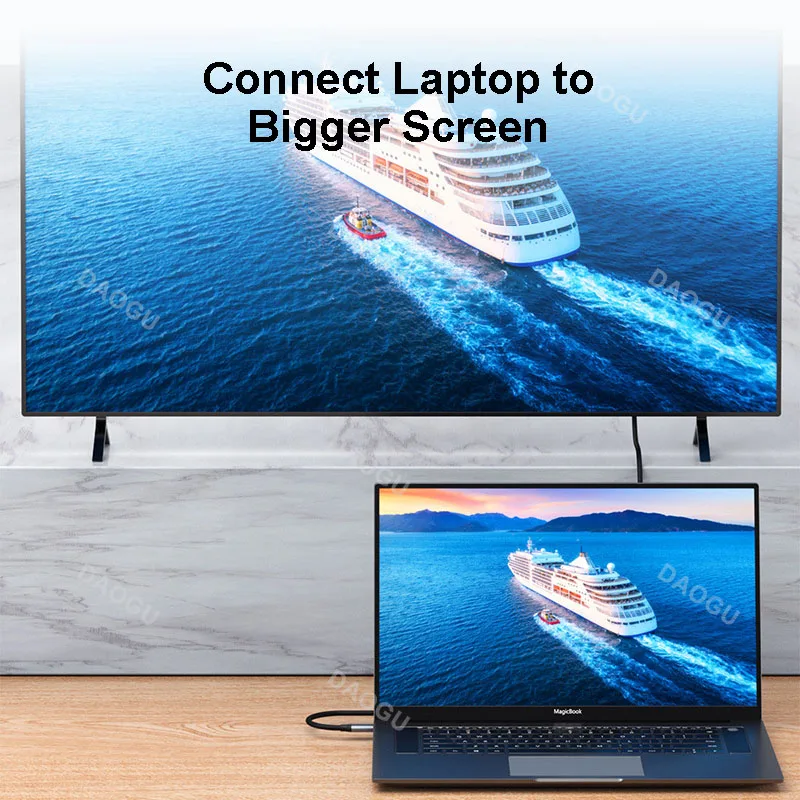 Ultra-High Definition USB-C to HDMI Cable Adapter – 8K & 4K Support, Multiple Lengths Available for Smartphones & Laptops
