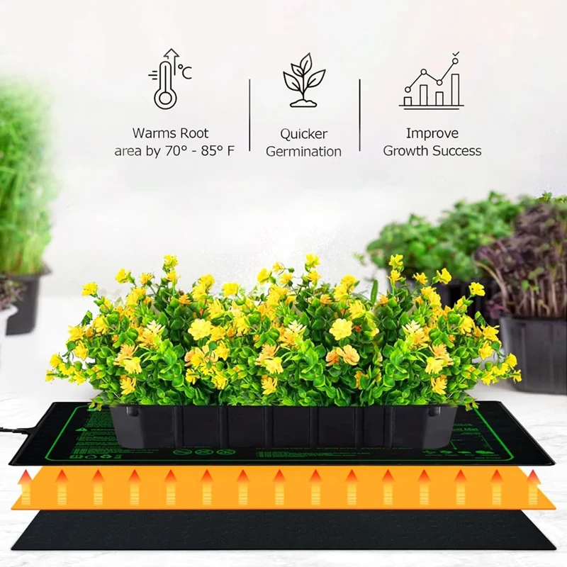 Heating Mat Heating Mat Forseed Starting,Indoor Gardening,Waterproof Plant US Plug