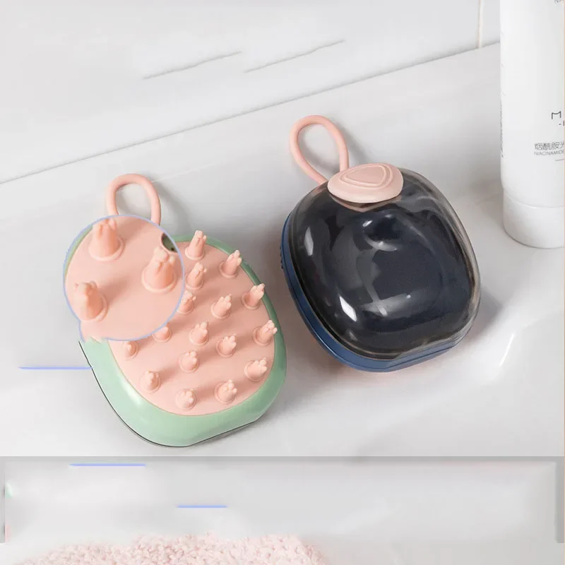 Pet Dog Cat Bath Brush 2-In-1 Pet Spa Massaggio Pettine Morbido Silicone Pet Shower Hair Grooming Cmob Strumento Per La Pulizia Del Cane Forniture Per