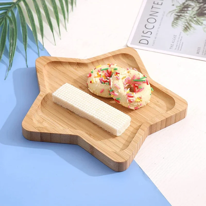 Bamboo Tray Irregular Flower Pots Multifunctional  Wood Saucer Kitchen Decorative Wooden Plate Coffee Cup Coaster Food Cake Mat 5