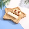 Bamboo Tray Irregular Flower Pots Multifunctional  Wood Saucer Kitchen Decorative Wooden Plate Coffee Cup Coaster Food Cake Mat 5
