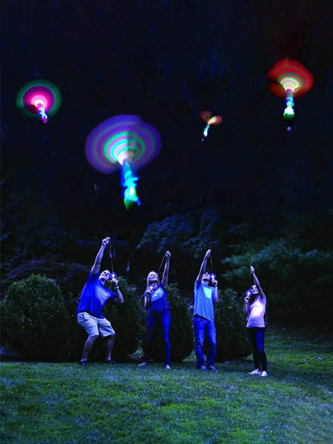 Glow-In-The-Dark Flying Rocket With LED Lights-Fun And Safe Slingshot Perfect For Parties, Birthdays, And Holidays