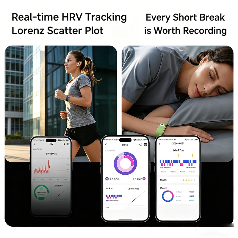 5.0MG 스마트 피트니스 트래커 ECG PPG 건강 모니터 팔찌 남녀 심박수 지질 모니터 NFC 스포츠 스마트 워치 밴드