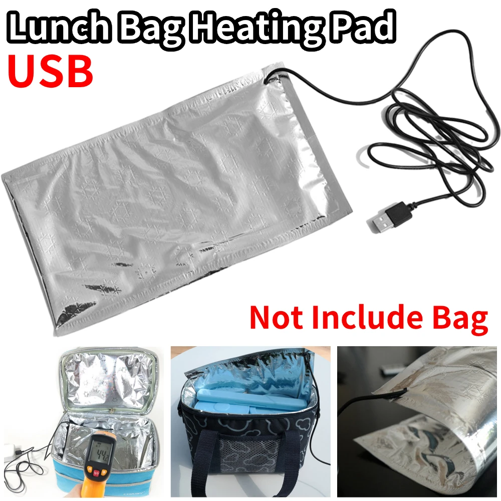 USB 온도 조절 보온 플레이트 단열 가방, 도시락 가방, DIY 열 히터 패드, 식품 온열 플레이트 