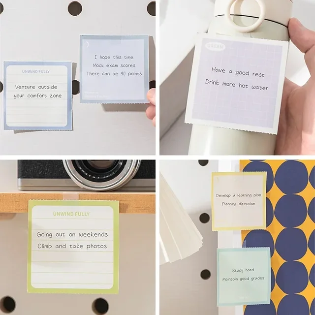 120pcs High-looking Sticky Notes for Students, Non-stick Message Stickers, and Office Sticky Notes 2