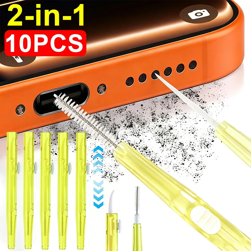 Ultimate Mobile Device Cleaning Kit - Retractable Brush & Dust Plug Set