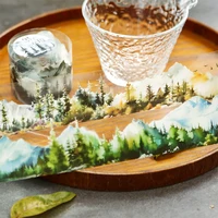 Yoofun 4.5x200cm Mountain and Forest  PET Tape Vintage Plant Landscaping Masking Tape Collage Creative DIY Journal Stationery 2