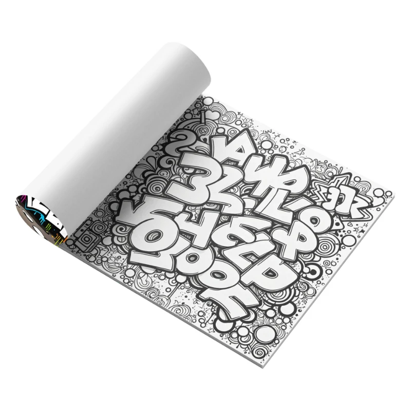 Street Graffiti: A Bold and Simple Creative Coloring Book Featuring Animated Characters and Cute Cartoon Houses 5