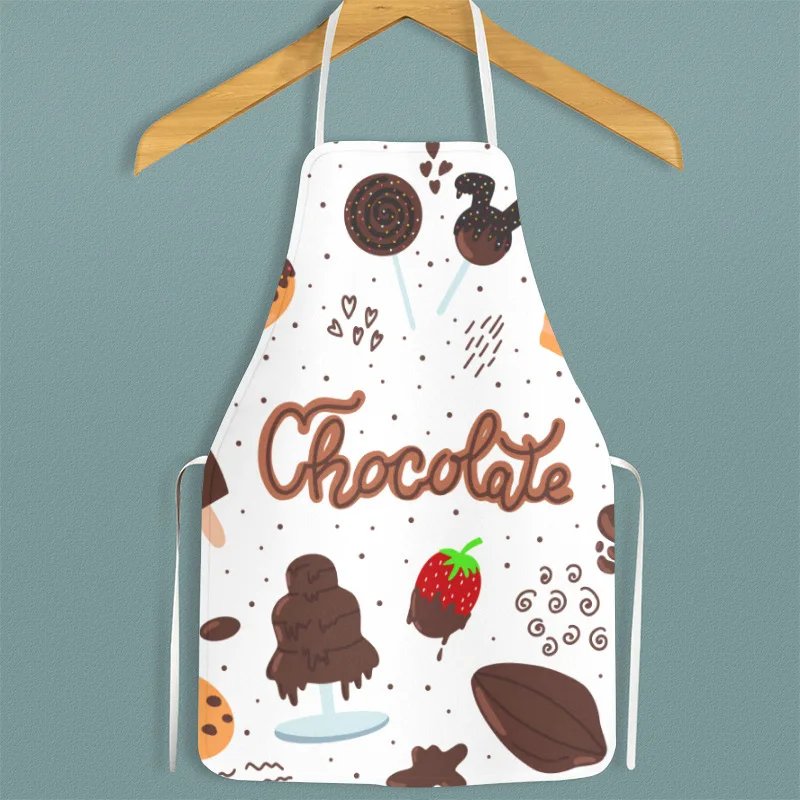 

Home Baking Aprons Dessert Burger Digital Printing Apron Kitchen Household Oil-proof Lady Hanging Neck Waist