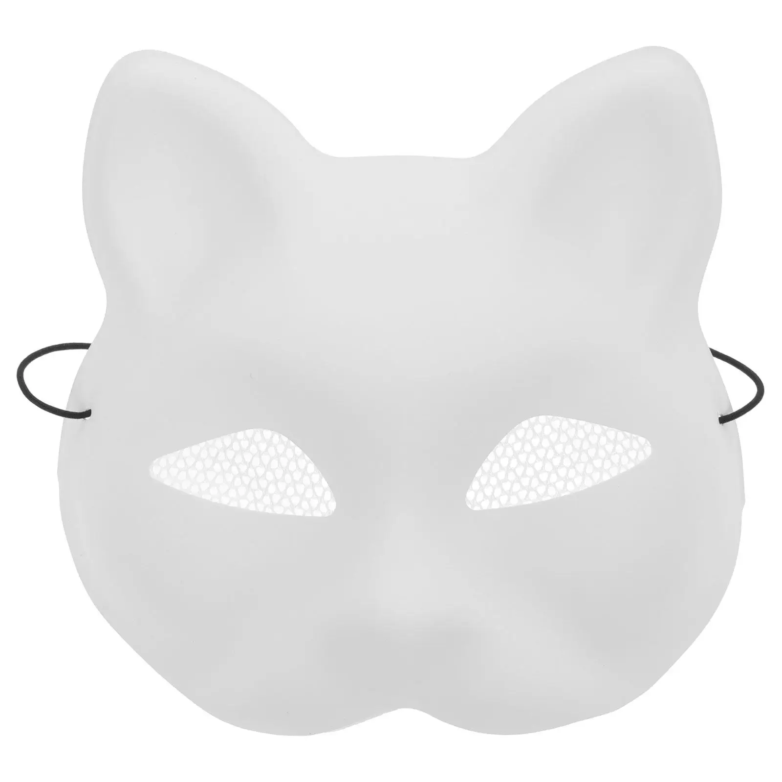 Masque Chat Vierge Blanc Plastique DIY Peinture Fête Halloween Cosplay