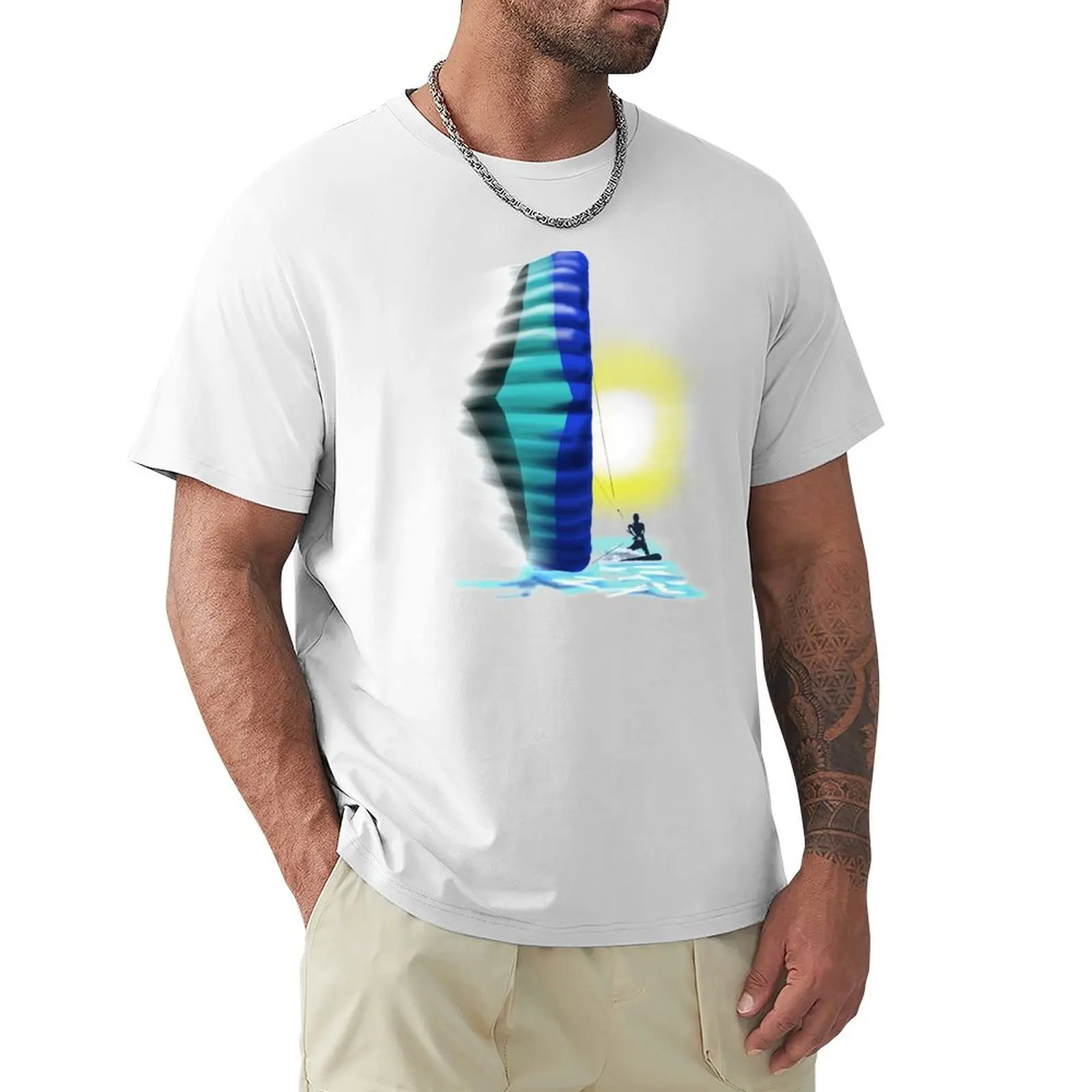 

Kitesurfing T-shirt Blouse for a boy boys whites Short sleeve tee Men's cotton t-shirt