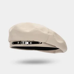 Chic Women's Fashion Beret - Hand Washable, Perfect for Parties and Everyday Wear (Beige)