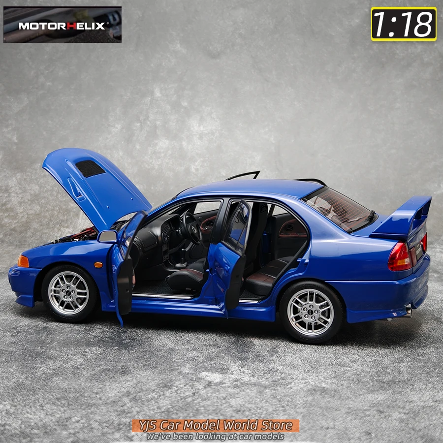 MOTORHELIX MH Diecast model 1:18 Mitsubishi Lancer Evolution IV 4 alloy car model sports car static decoration collection 