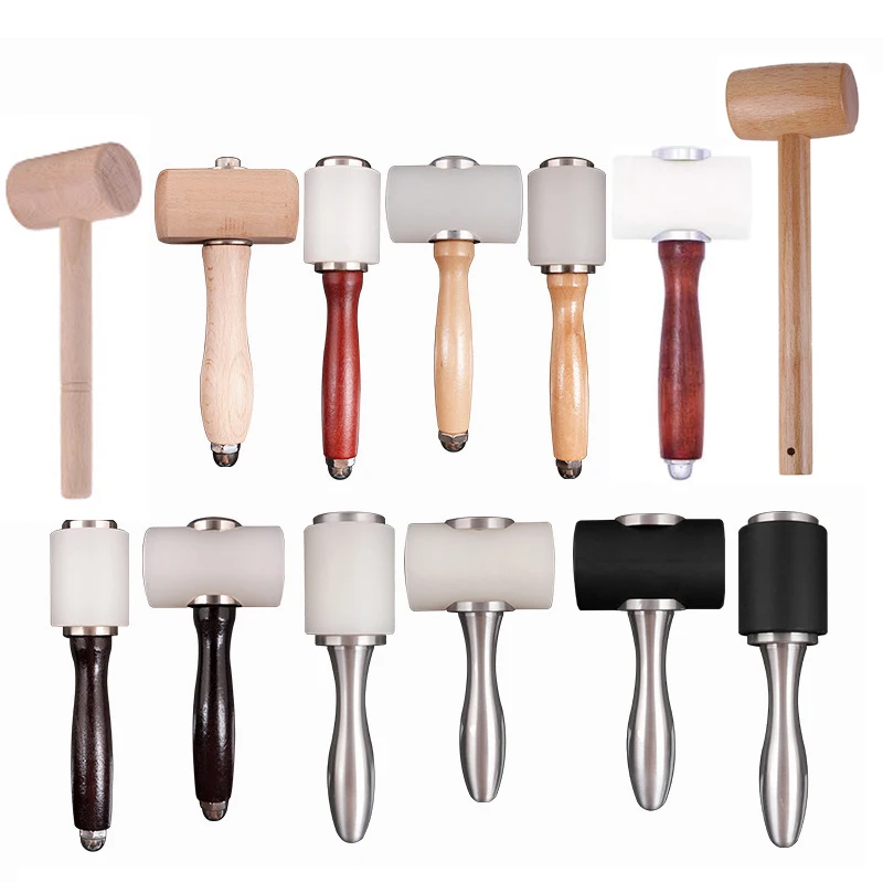 Leather Craft Carving Hammer 20 Styles Wooden Handle Nylon Mallet Punching Cutting Tools For Stamping Sew Leather Cowhide leather tools leather craft tools leather craft tool leather craft hammer