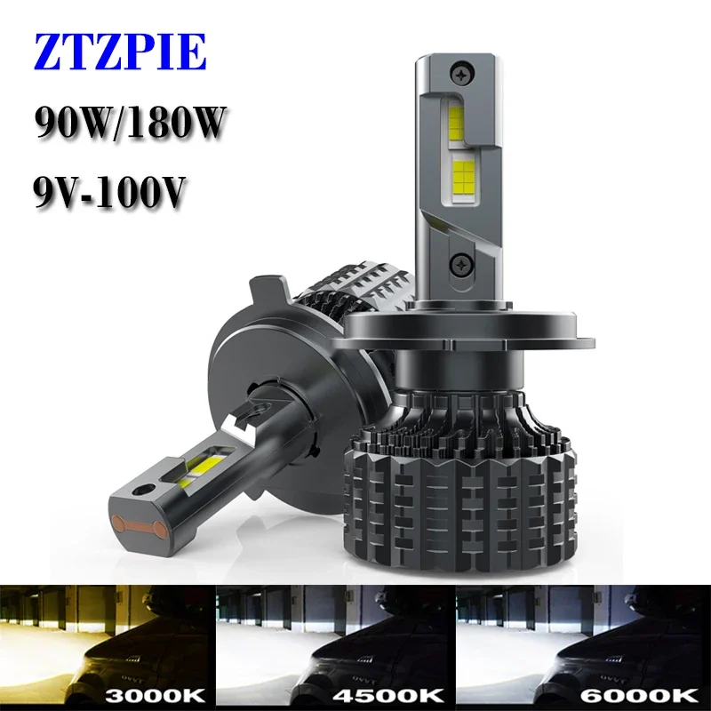 

ZTZPIE 35000LM 180W/90W 6000K 3000K 4500K HB3 HB4 9005 9006 H1 H7 H4 H11 Светодиодная лампа Canbus 3570 для автомобильных фар, противотуманная модель