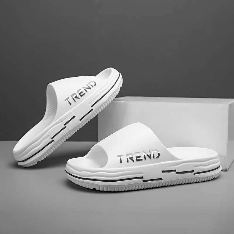 Halktofflor för män Halkskydd med tjock sula Mjuk skumsliders Supermjuk halkfri tofflor för inomhus utomhus_voghion.com