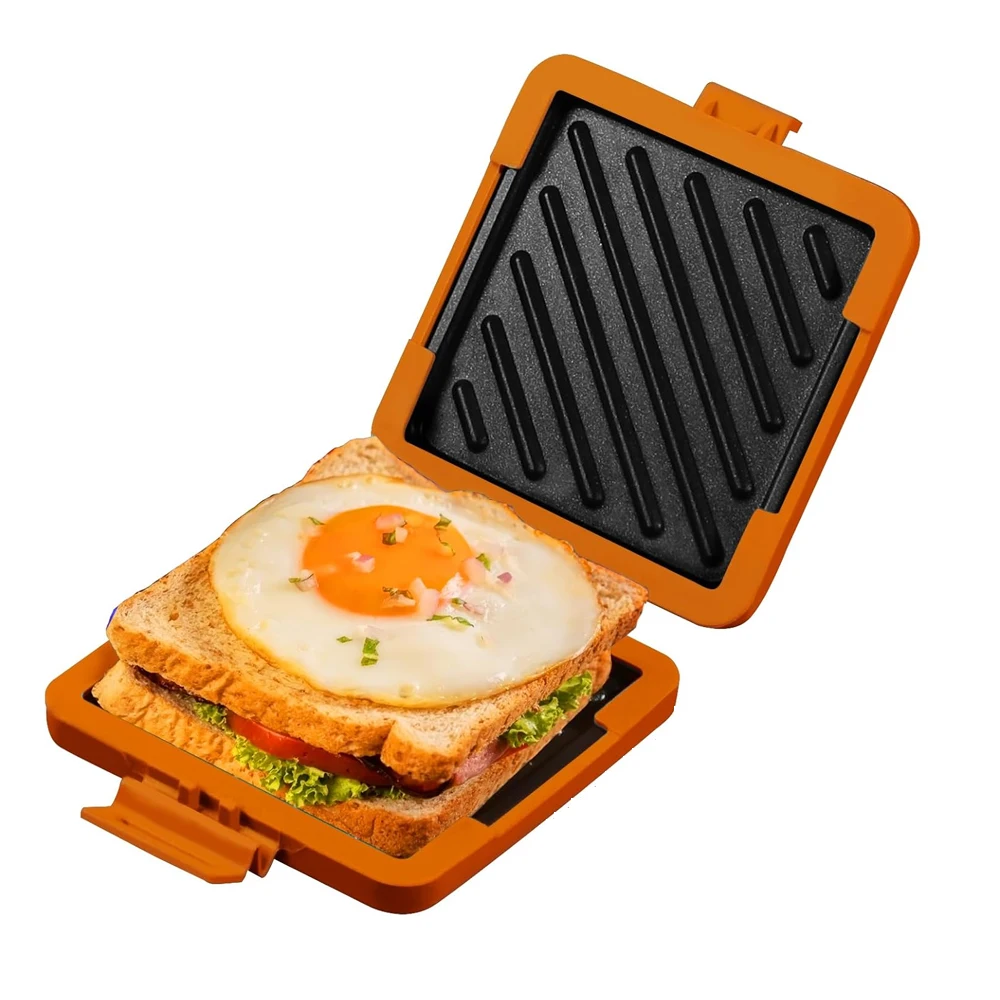 Microwave Metal Toaster Non-Stick Sandwich Maker Waffle Brunch