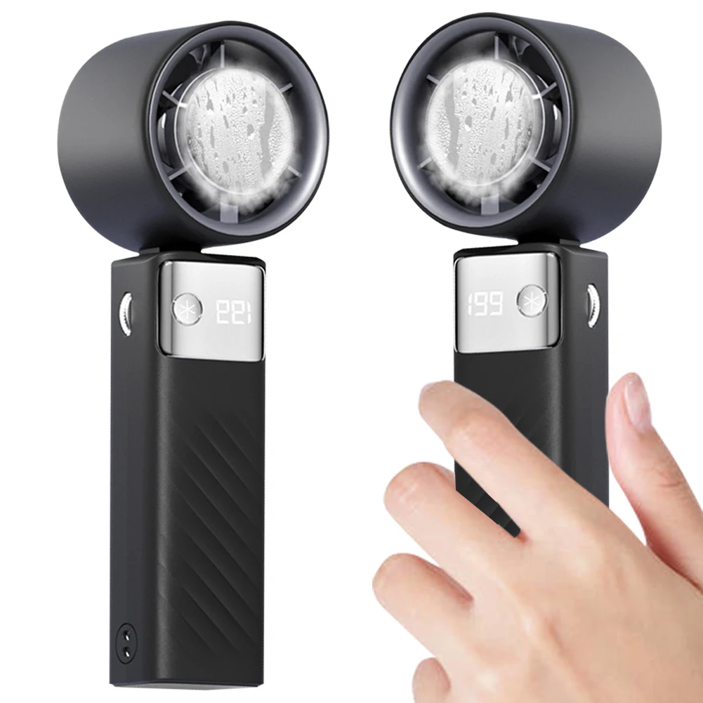 Portable Handheld Fan Foldable Hand Fan 199 Gear Desktop Cooling Fan USB Rechargeable Small Table Fan for Camping Hiking Fishing
