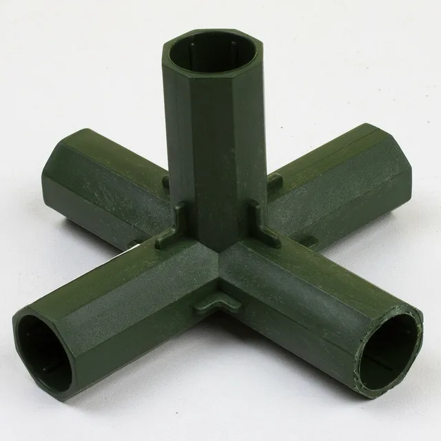 Conectores de construcción de marco de invernadero de plástico, adaptador de juntas de poste de estructura de jardín al aire Libre Verde, soportes de 3 vías DIY, 16mm, 4 piezas por juego - Image 6