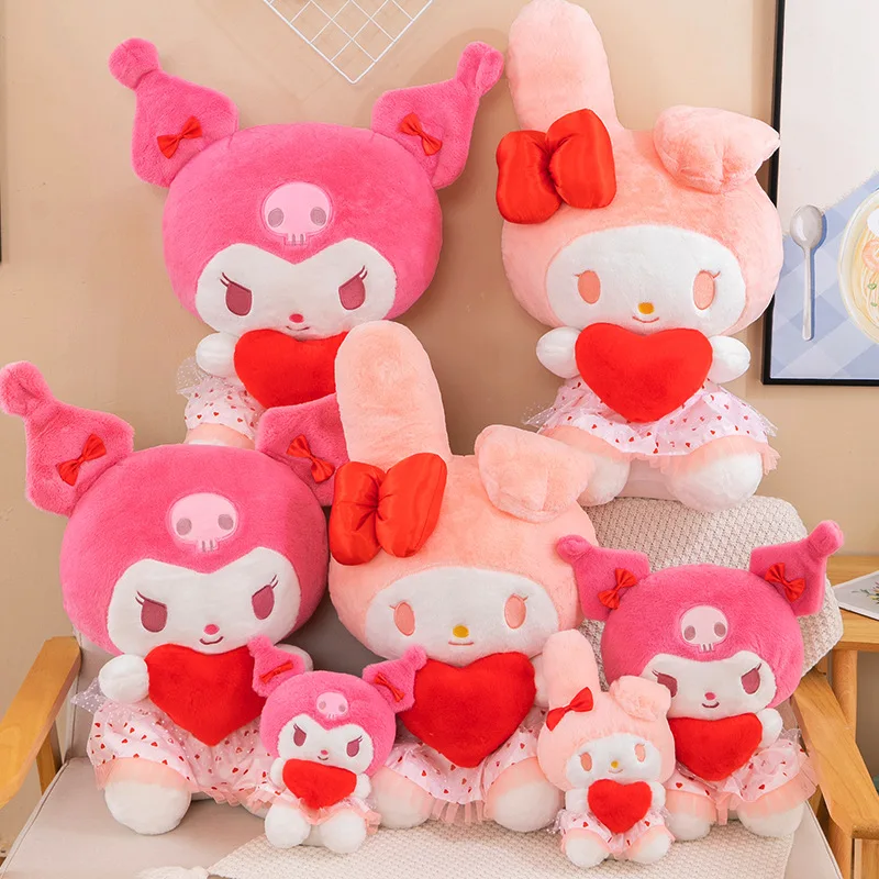 

Новинка Sanrio Kawaii Kuromi My Melody плюшевая игрушка кукла мультфильм Мягкие плюшевые подушки Аниме кукла подарок украшение для дома для девочки