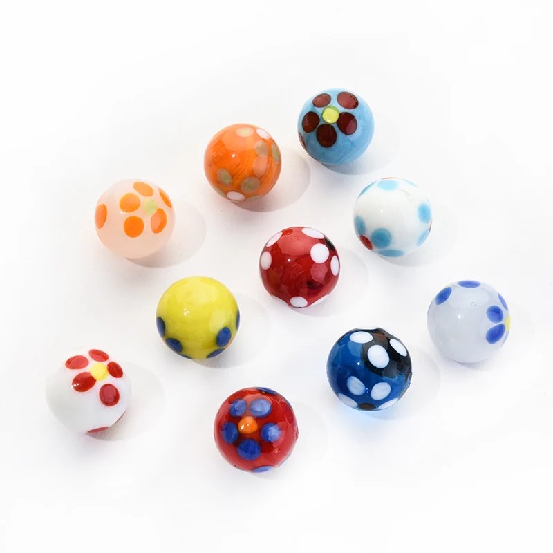 

10PCS Marbles 16MM Glass Ball Cream Console Game Pinball Machine Cattle Small Pat Toys Parent-child Machine Beads