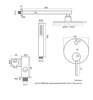Bagnolux Shower Set Brass Drawing Concealed Wall Hanging Top Head And Hand Curtain Two Functions Hot Cold Mixing Bathroom Faucet 3