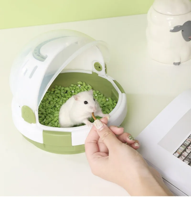 Small Animal Carrier Rodent Hamster Cage Portable Keep Warm Winter Mini Pet Cage Guinea Pig House Travel Rat Cage for Outdoor - Image 2