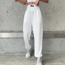 

CGC 2022 Spring Autumn Women Sports Pants Cotton Breathable Sweatpants Female Solid Oversize Pants All-match Sports Trousers