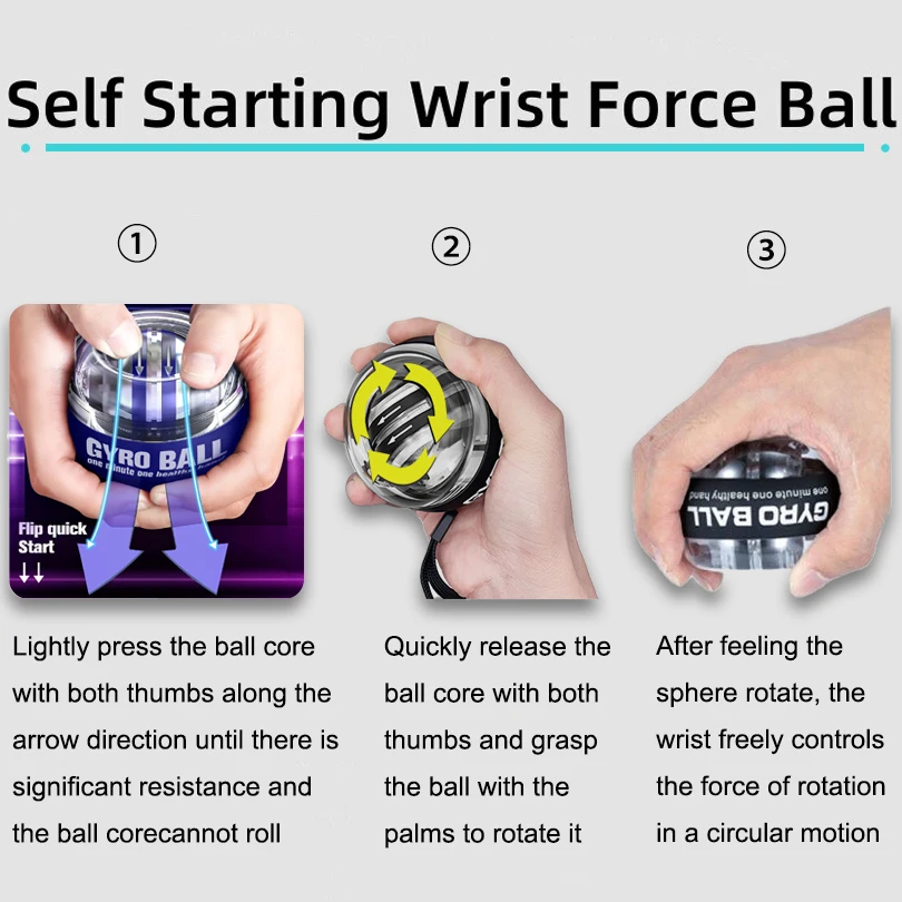 Everest Fitness Gyrotwister Gyroscopic Hand Trainer Ball For