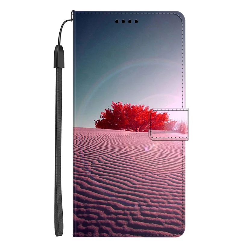 Elegant Flip Leather Wallet Cover with Stand - Premium Protection Case and Card Holder