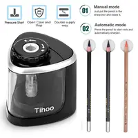 Electric Auto Pencil Sharpener for Students, Helical Steel Blade Sharpener for Artists, Colored Pencils for Kids and Adults 2
