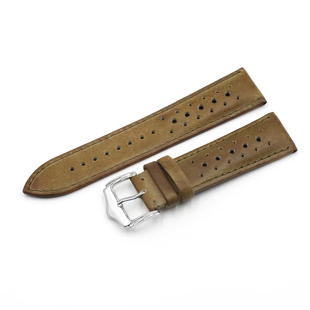 Vintage Handmade Discoloration Genuine Leather Watch Strap - Multiple Colors