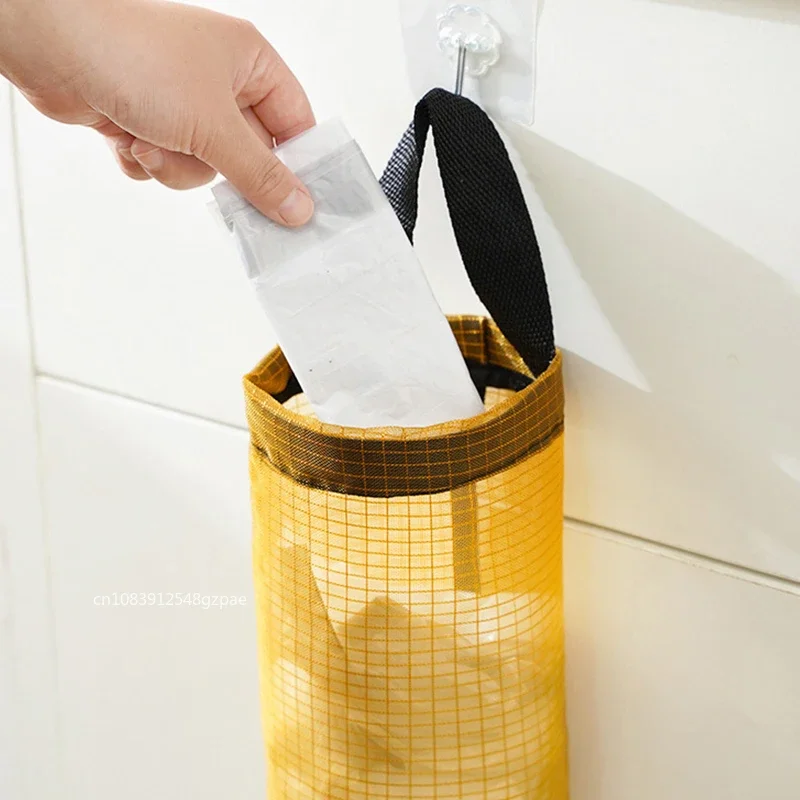 Müllsack Lagerung Küche Zubehör Kunststoff Taschen Spender Halter Organisation Hängen Wiederverwendet Wand Halterung Lagerung Kleinigkeiten Taschen – Detail 9