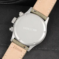 Militado ML1868KF rétro VK67 montre chronographe à Quartz boîtier en acier inoxydable 3 cadran étanche 100M montre militaire multifonction 6