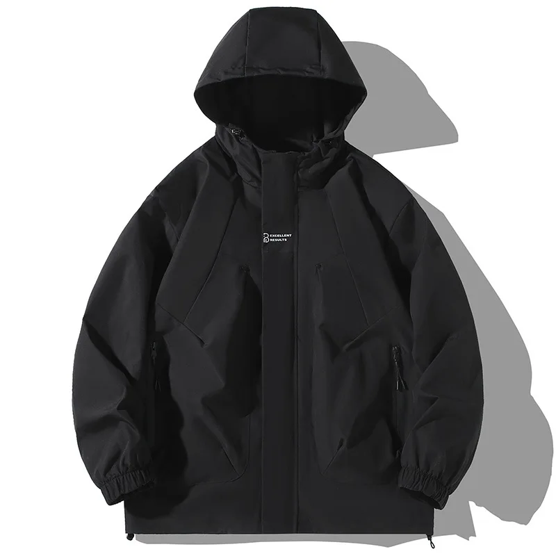 Ветровка женская, 150 кг, 10XL, водонепроницаемая, однотонная, Черная