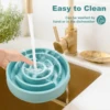 Pet Dog Slow Feeder Bowl Fun Non Slip Anti-Gulping Slower Food Feeding Dishes Eco Dog Bowl for Small Medium Large Dogs Puppy 3