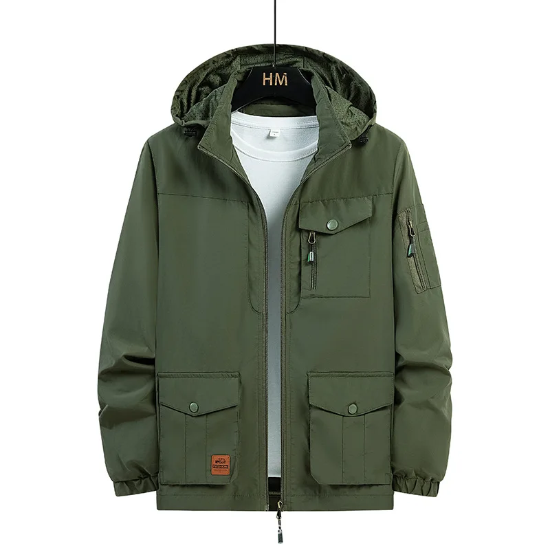 8XL Large Size Men's Spring Jacket All-Match Casual Couple's Tooling