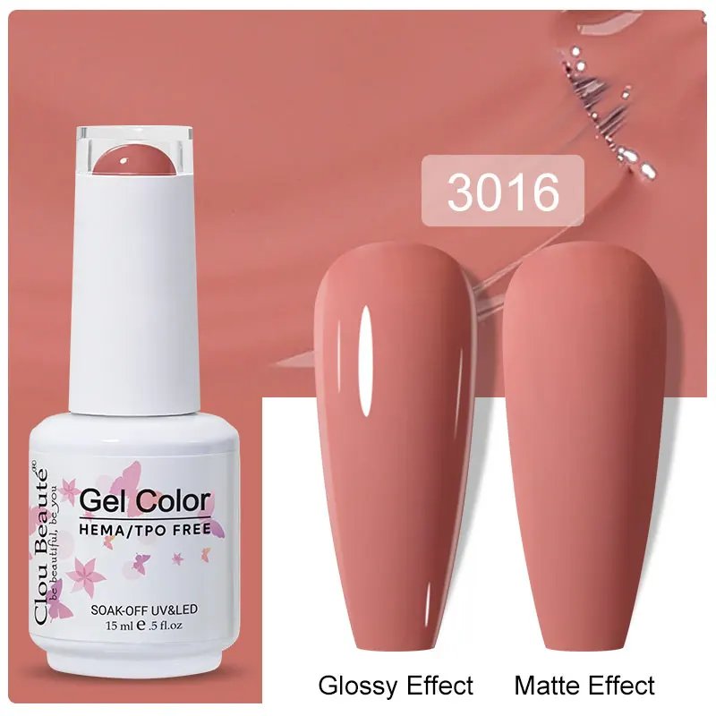 Clou Beaute 15ml Black Red Semi-Permanent Gel Nail Polish